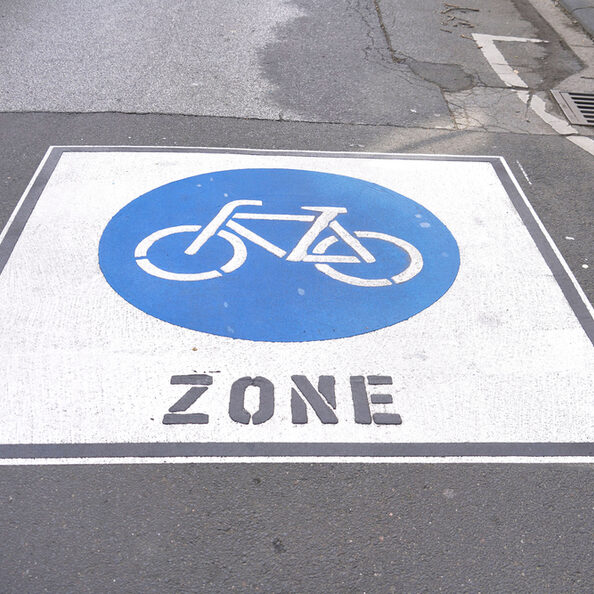 Symbolbild Piktogramm Fahrradzone