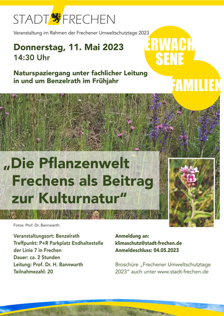 Flyer "Die Pflanzenwelt Frechens als Beirag zur Kulturnatur"