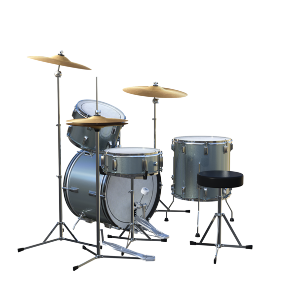 Schlagzeug auf transparentem Hintergrund